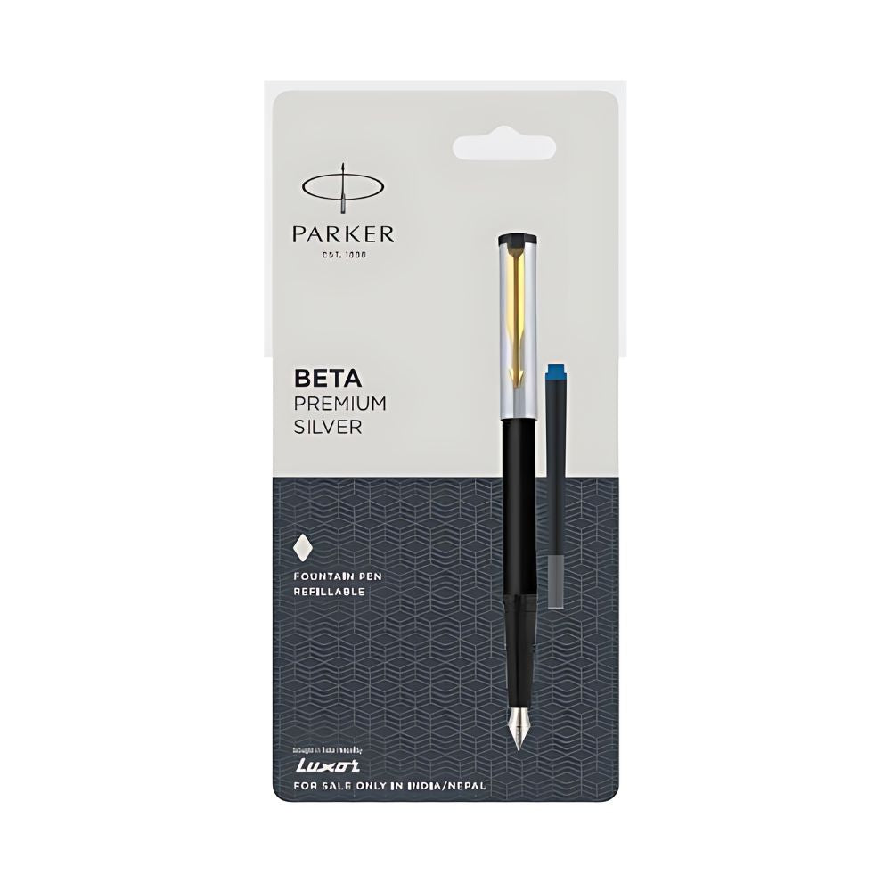 PARKER, Fountain Pen - BETA Premium Silver | Fine.