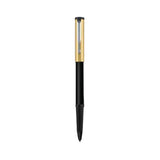 PARKER, Rollerball Pen - BETA Premium | Gold Finish Cap | Chrome Trim | Fine.