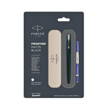 PARKER, Rollerball Pen - FRONTIER Matte Black | Chrome Trim | Ultra Fine.