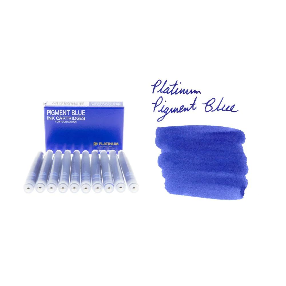 PLATINUM, Ink Cartridge - Pigment | BLUE | Pack of 10.