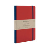PLATINUM x myPAPERCLIP, Gift Set - Combo F4 PLAISIR Fountain Pen RED + BINARY Series Notebook RED with Blue Spine.