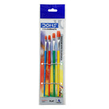 DOMS, Paint Brushes - COLOURMATE | Synthetic FLAT | Set of 4.