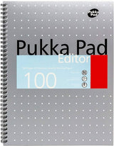 PUKKA PAD, Notebook - Editor | Spiral | A4+ | 100 Pages | 80 gsm.