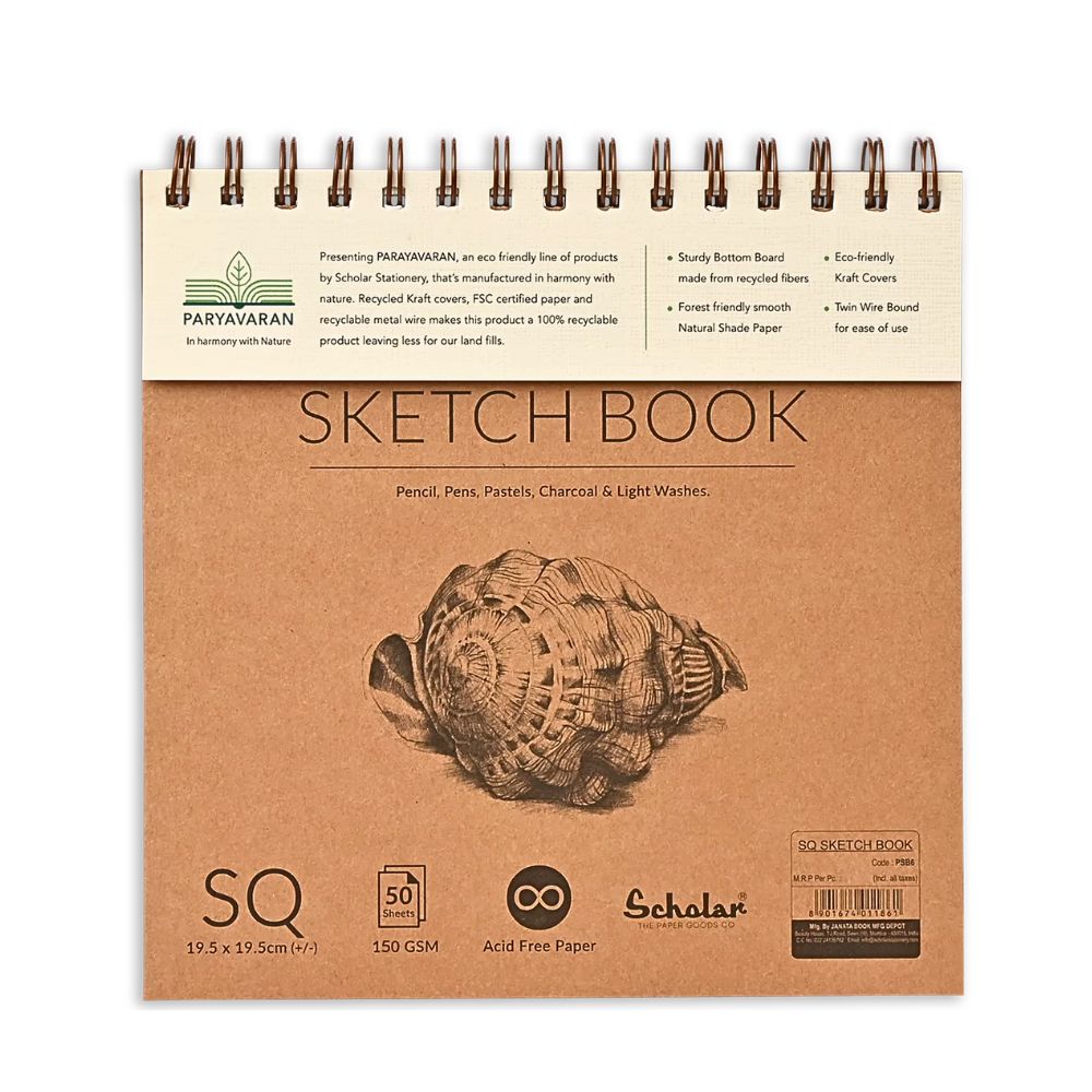 SCHOLAR, Sketch Book - PARYAVARAN | 50 Sheets | 150 gsm.