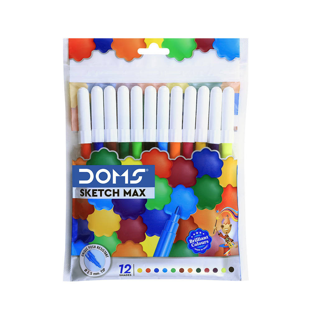 DOMS, Sketch Pens - SKETCH MAX | Set of 12.