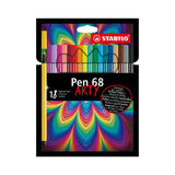 STABILO, Fibre Tip Pen - Pen 68 | Arty | Set of 18.