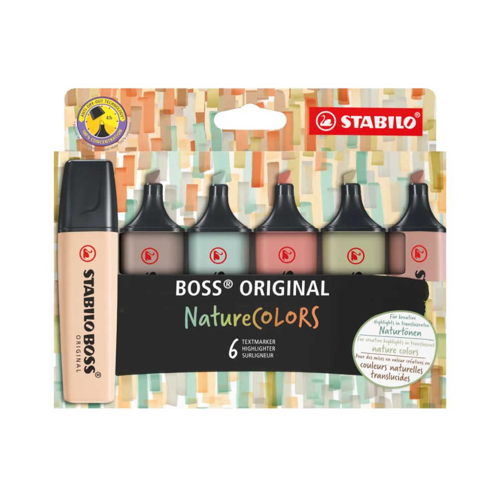 STABILO, Highlighter - Boss Original | NatureColors | Set of 6.