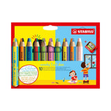 STABILO, Multi Talented Pencil - Woody 3 in 1 duo | Set of 10.