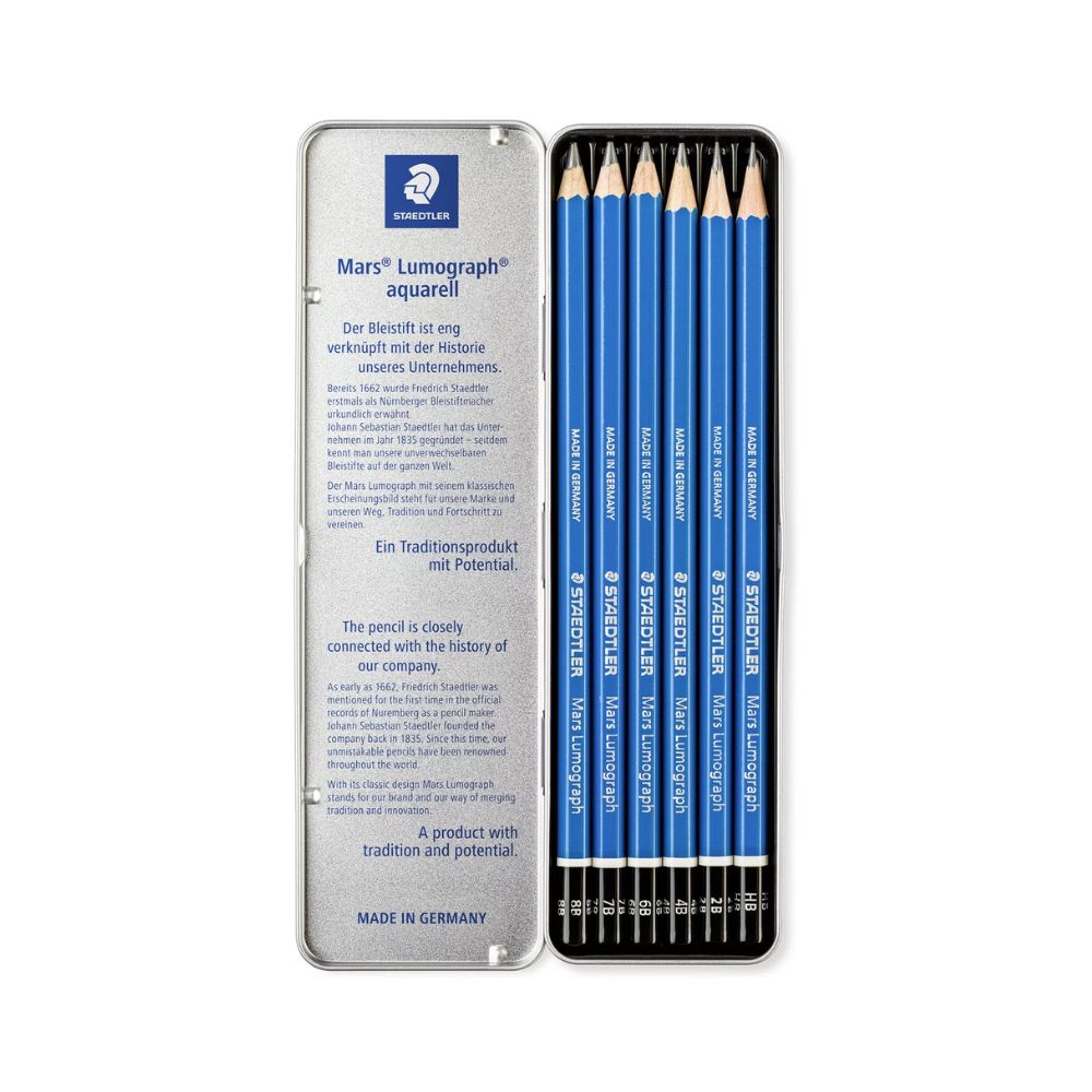 STAEDTLER, Drawing Pencil - MARS LUMOGRAPH | Set of 6.