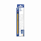 STAEDTLER, Pencil - With Eraser Tip | YELLOW | Pack of 12.