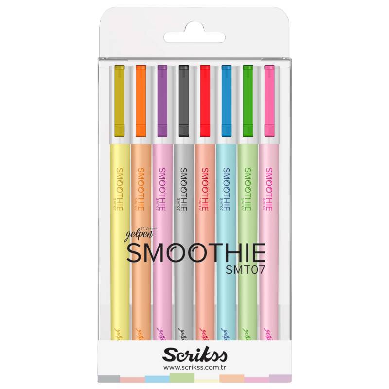 SCRIKSS, Gel Pen - Smoothie Smt | 0.7 mm | Set of 8.