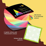 YOUVA, Memo Cube - Rainbow | Spiral | 500 Sheets | Set of 10.