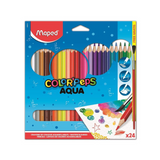 MAPED, वाटरकलर पेंसिल - COLOR'PEPS AQUA | 24 का सेट.