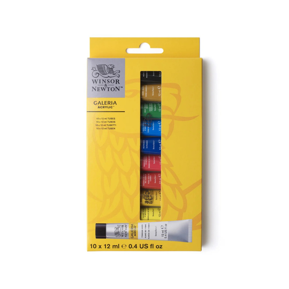 WINSOR & NEWTON, Acrylic Colour - GALERIA | Set of 10 | 12 ml.