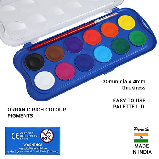 Buy Premium Grade Watercolour Cakes Doms | Rang De Studio