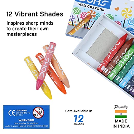 DOMS, Wax Crayons | Set of 12.