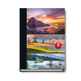 YOUVA, 5 Subject Notebook - Case Bound | B5 | Single Line | 400 Pages.