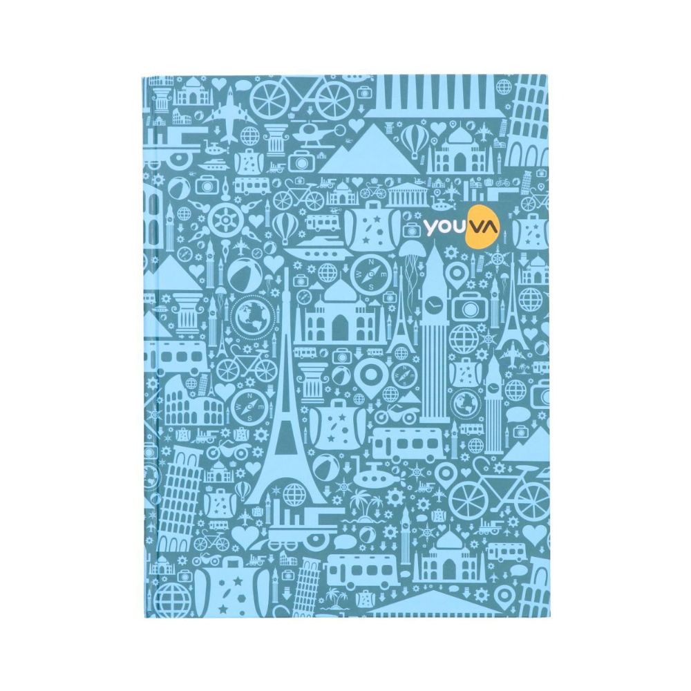 YOUVA, Notebook - Case Bound | B5 | Single Line | 384 Pages.