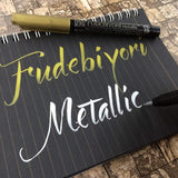 ZIG, Brush Pen - FUDEBIYORI | Metallic | Set of 8.