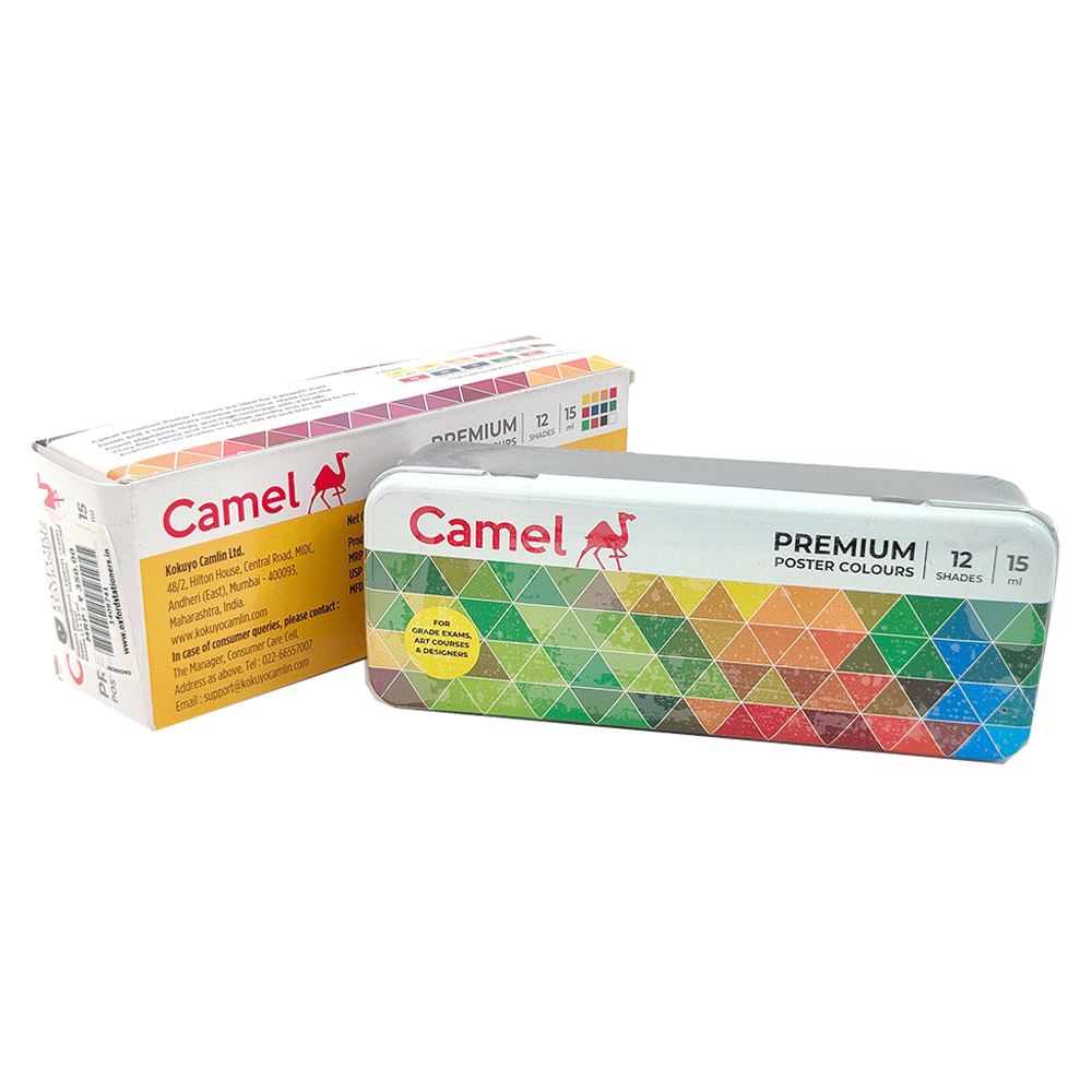 CAMEL, Poster Colour - PREMIUM | Set of 12 | 15 ml.