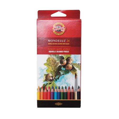 KOH-I-NOOR - Aquarelle Coloured Pencils - MONDELUZ | Set of 24.