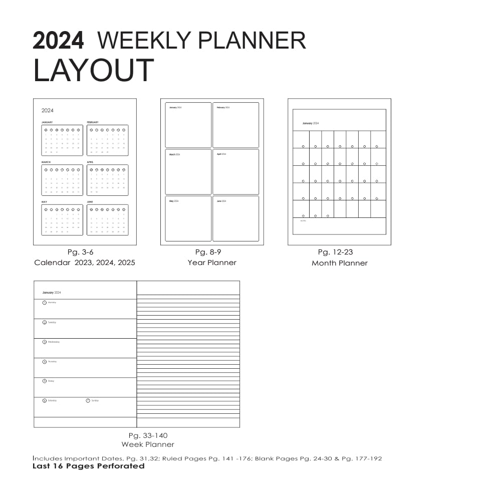 myPAPERCLIP, Weekly Planner - D2 | SPINE | A5 | 192 Pages | 80 gsm.