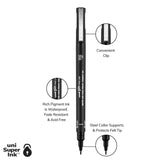 UNIBALL, Brush Pen - Pin | Fine Line.