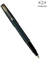 PARKER, Rollerball Pen - FRONTIER Matte Black | Gold Trim | Ultra Fine.